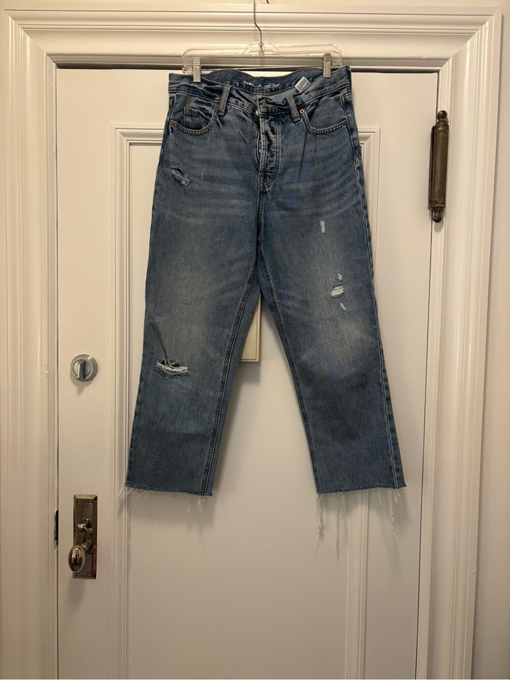 Old Navy High-Rise, Slouchy Straight-Leg Blue Jeans